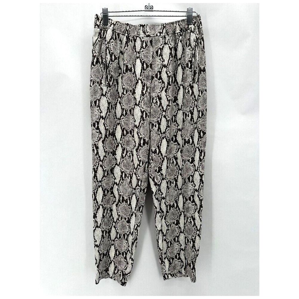 Alc Elijah Python Print Pants Size 2 Brown Ivory … - image 1